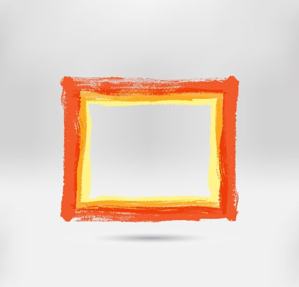 橙色手绘画框