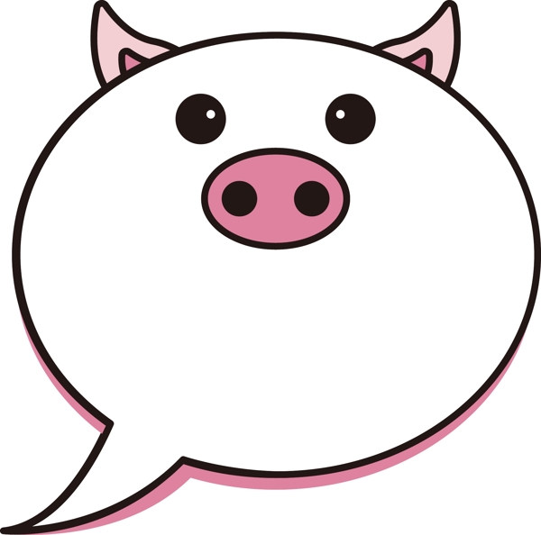 猪边框卡通动物边框可商用元素