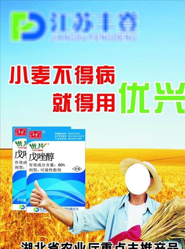 江苏丰登小麦农药宣传活动模板源