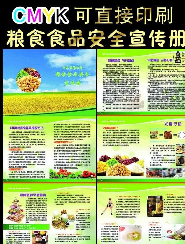 粮食食品安全宣传册图片
