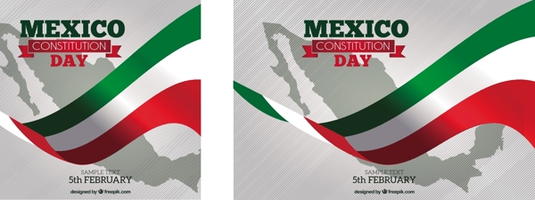 墨西哥国旗背景为宪法日