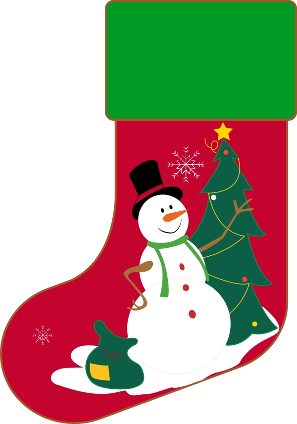 矢量堆圣诞雪人圣诞袜套图元素