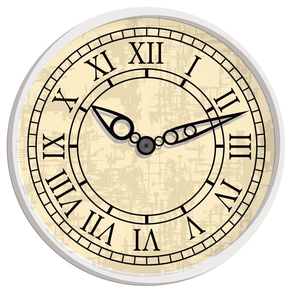 复古罗马数字时钟表盘矢量素材