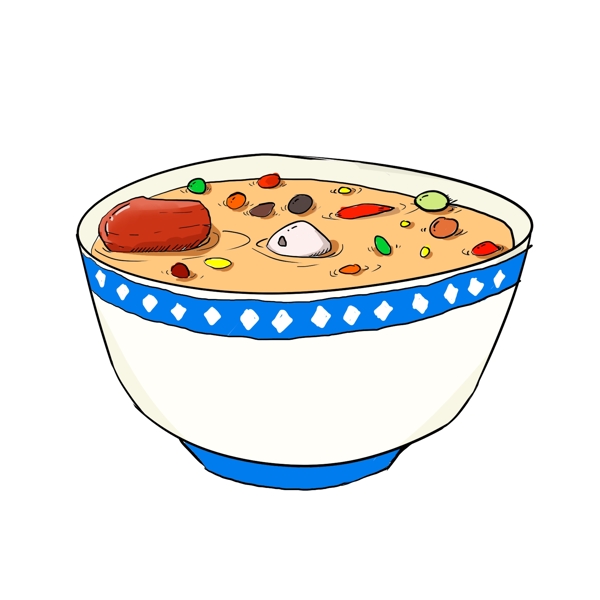 一碗美味的腊八粥插画
