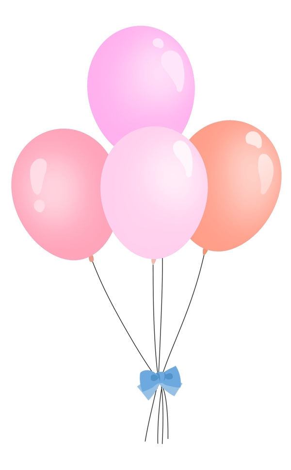 粉色气球装饰