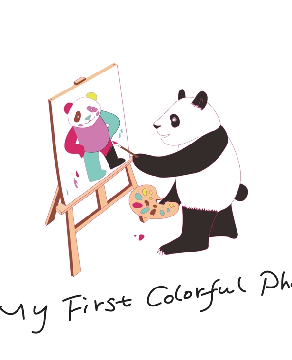 熊猫自画像图片