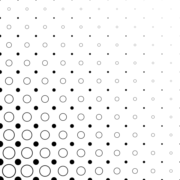 黑色和白色的圆形图案抽象矢量背景