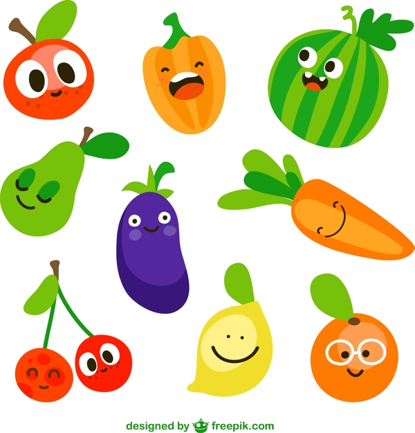 可爱蔬菜水果