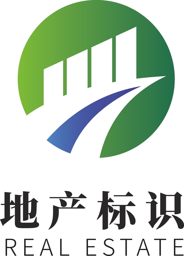 简洁科技环保房地产企业logo模板