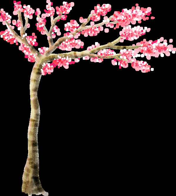 粉色树木花瓣装束