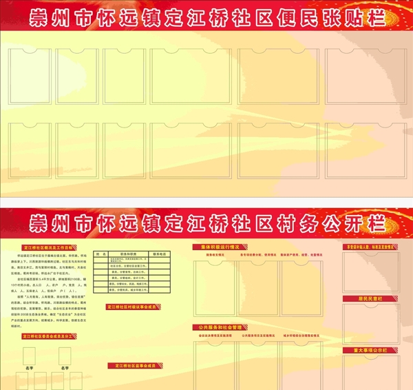 村务政务公开栏