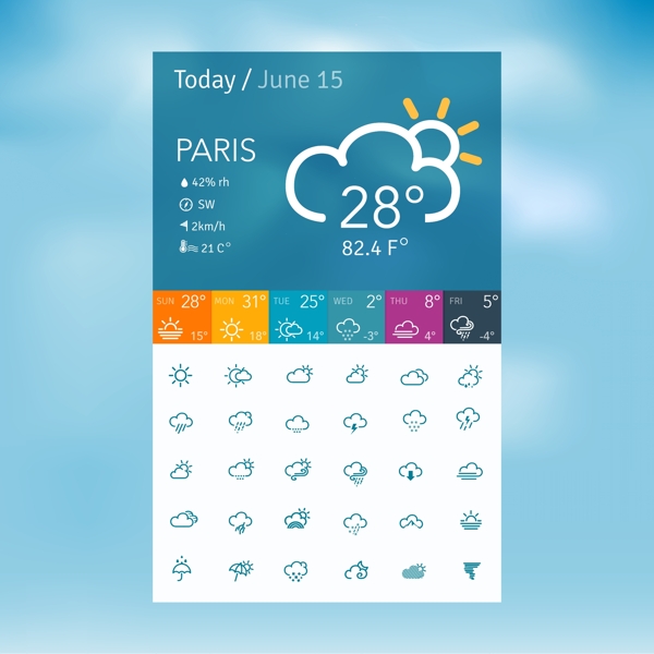 天气预报图标图片