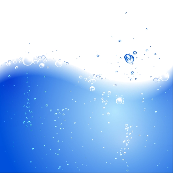 蓝色液体水泡背景矢量