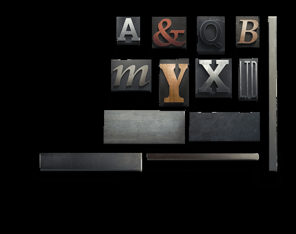 字母艺术字png元素素材