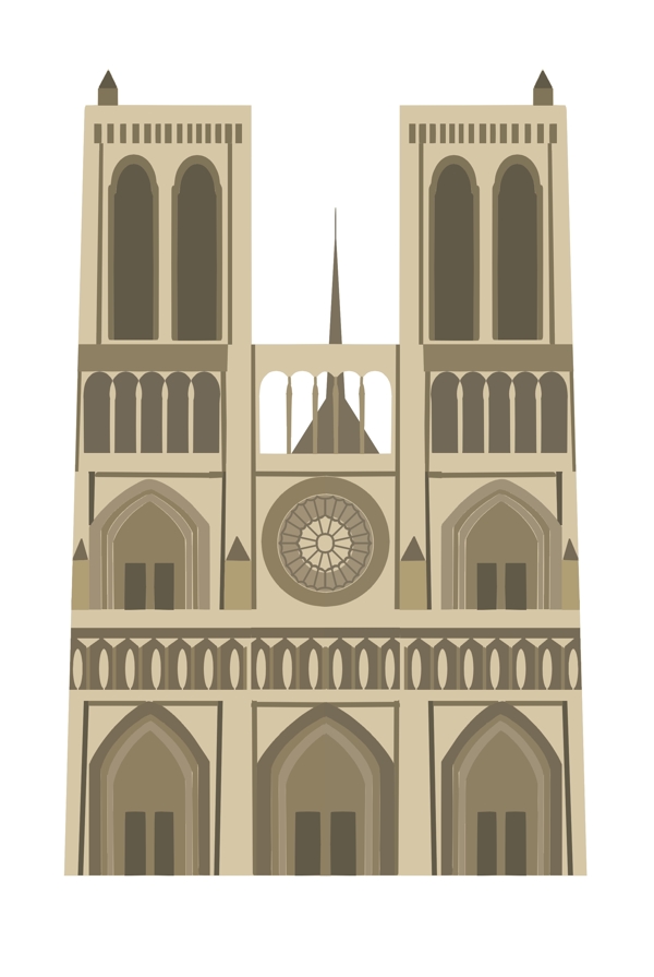 建筑巴黎圣母院