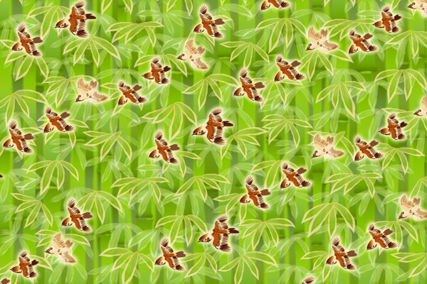竹叶麻雀底纹图片