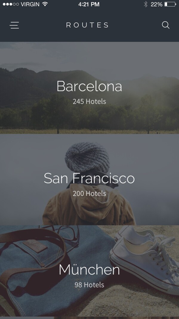 旅游app界面模板样式