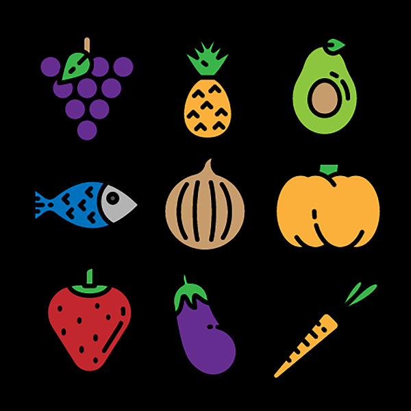 彩色食品图标