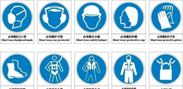 安全防护标志图片