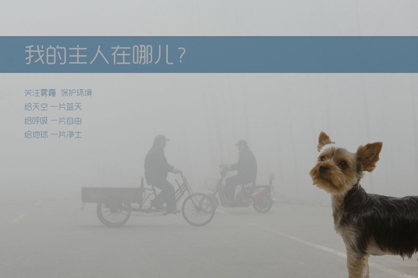 保护环境保护宠物驱散雾霾