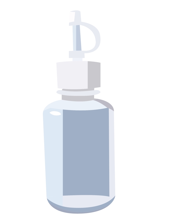 白色立体瓶子插图