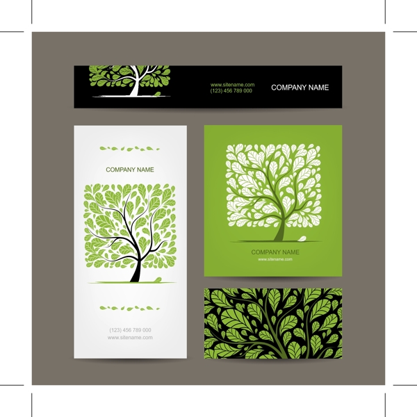 树木商务卡片图片