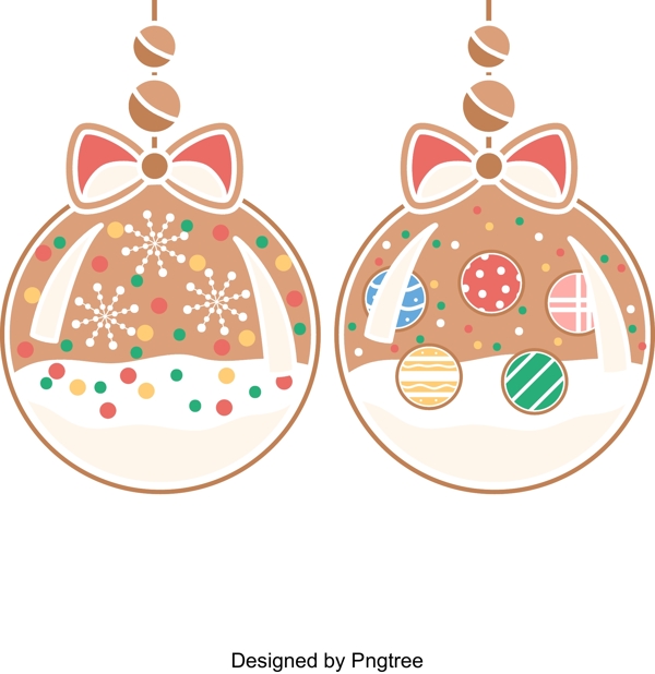 向量圣诞姜饼甜点插图