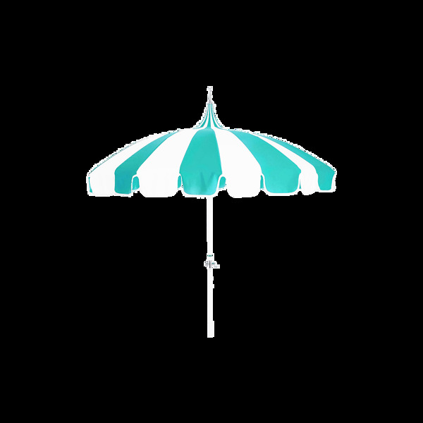 蓝色遮阳伞元素