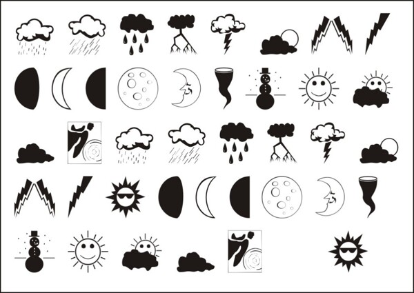 卡通天气图标