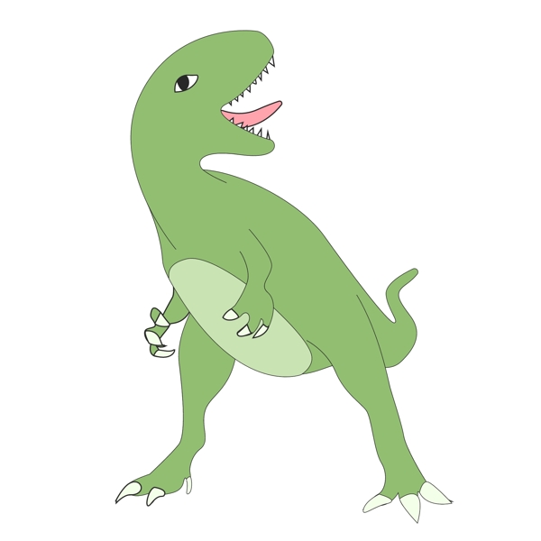 张嘴巴动物恐龙插画