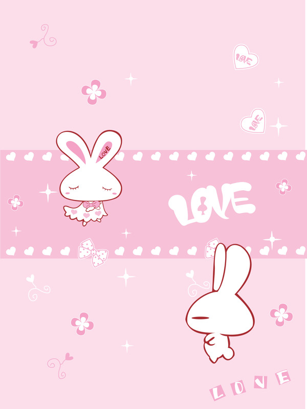 粉红兔子图片