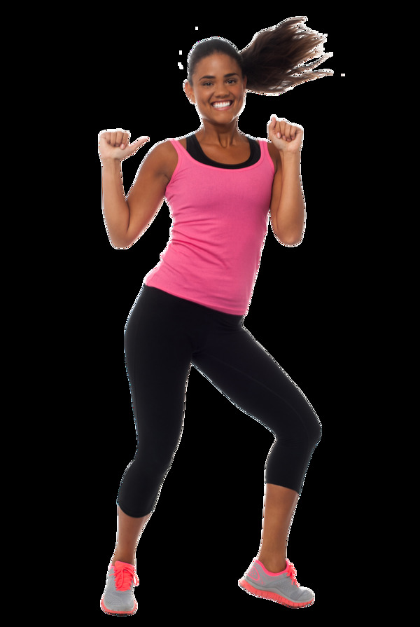 跳健身操的黑人女性图片