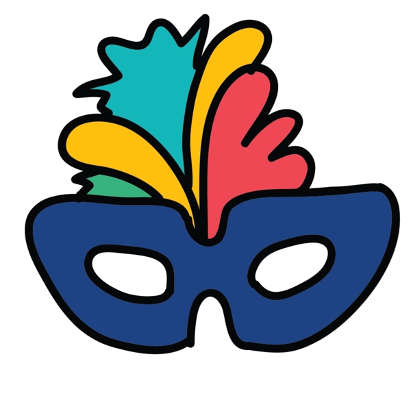 网页UI羽毛面具icon图标