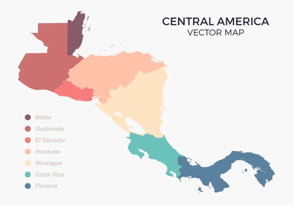 中美洲国家地图