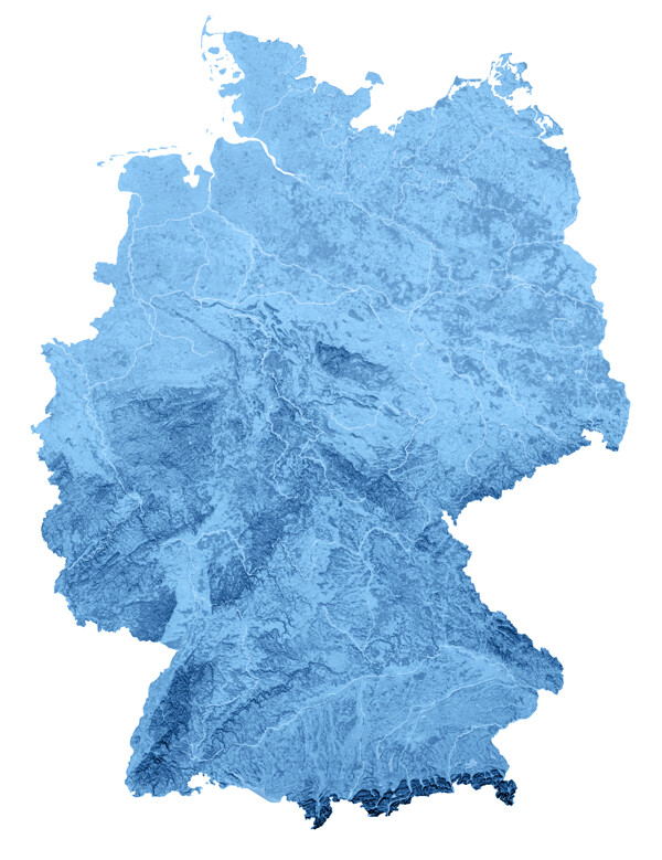 德国地貌地图图片
