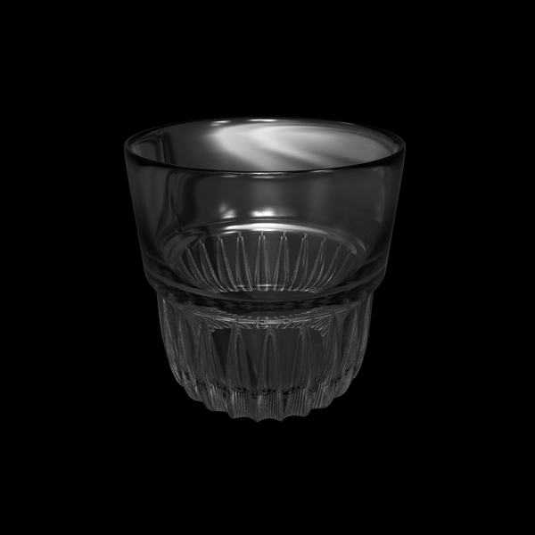创意玻璃杯立体插图