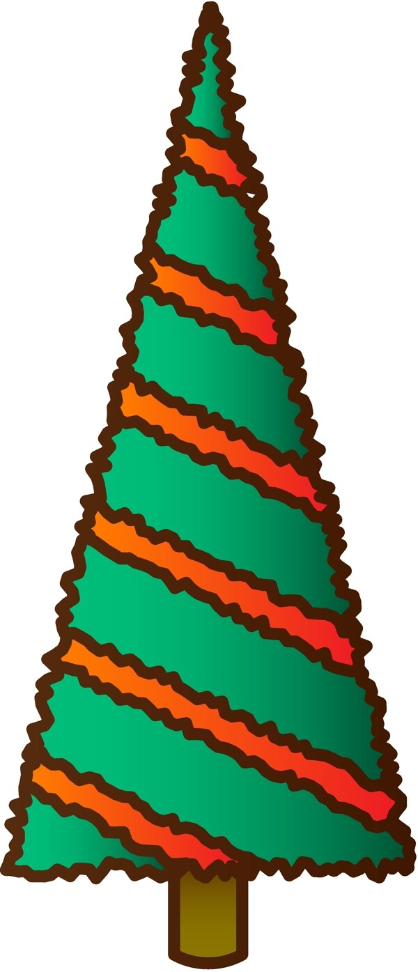 手绘圣诞树icon图标