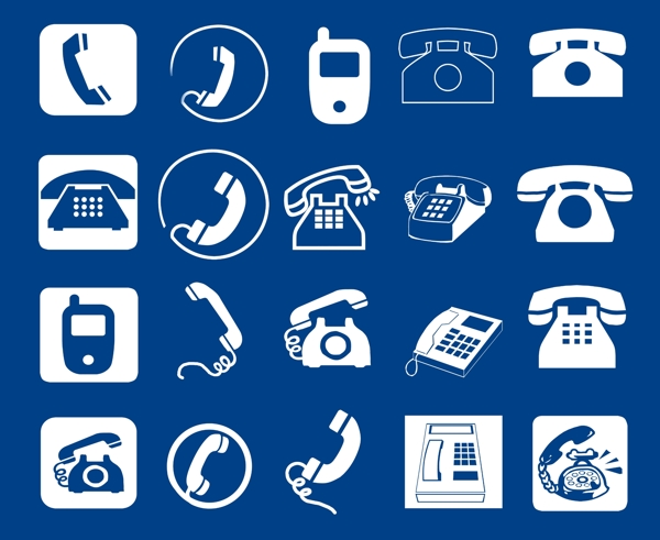 电话机和手机标识设计PSD分层素材
