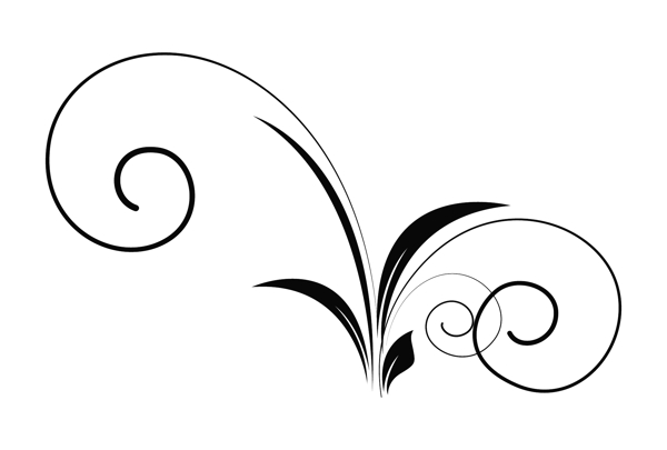涡流花卉矢量形状设计
