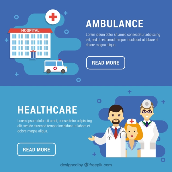 救护车和医疗保健横幅