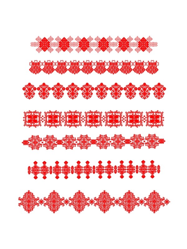 中国风边框红色窗花剪纸节庆复杂纹理