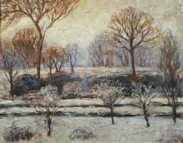 BlancheHoschedeMonetWinterLandscape法国画家克劳德.莫奈oscarclaudeMonet风景油画装饰画