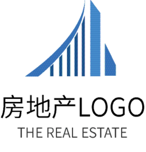 蓝色房地产商务企业logo