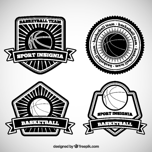 复古篮球徽章