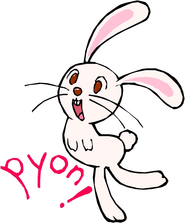 矢量可爱兔子PYON图片