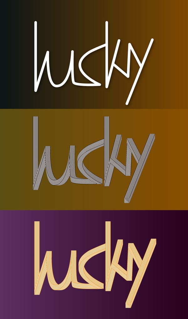 Lucky英文字体设计