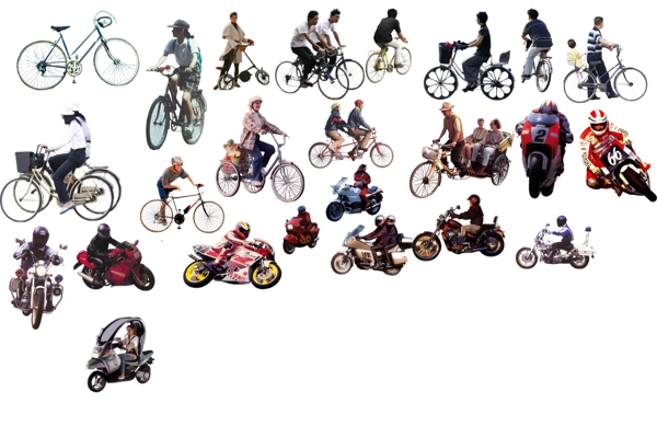 自行车摩托车高清PS素材图片