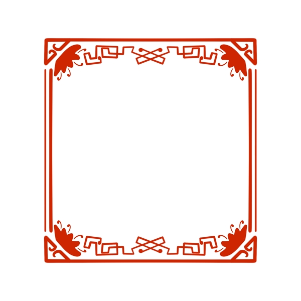 方形古典花纹边框