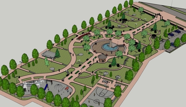 公园景观模型