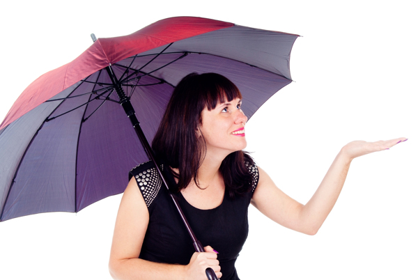 打伞的时尚女性图片